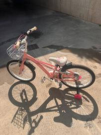 Bicicletta bambina 20” rosa – con rotelle