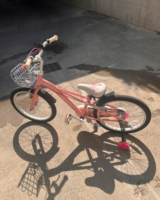 Bicicletta bambina 20” rosa – con rotelle