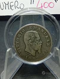 1 Lira Stemma del 1862 Zecca Napoli ( RARA).