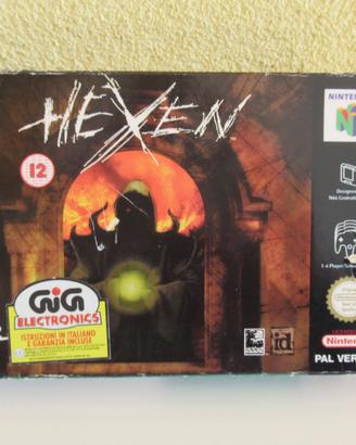 HEXEN NINTENDO 64 N64 GIG, PAL, ITALIANO, completo
