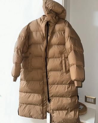 Piumino lungo beige Sundek caramello