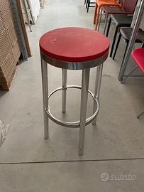 1 Sgabello Softline in alluminio h.80cm Rosso