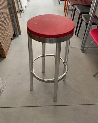1 Sgabello Softline in alluminio h.80cm Rosso