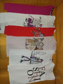 6 t-shirt manica lunga per ragazza 12-14 anni