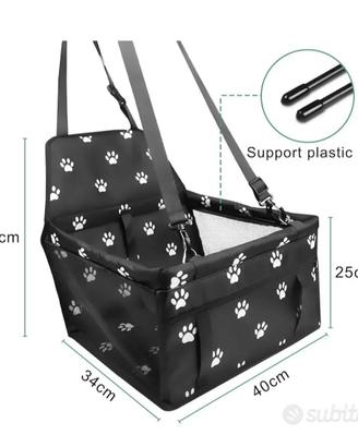 trasportino per auto per cani e gatti 