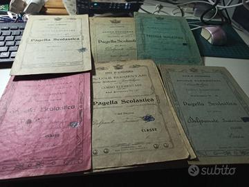 pagelle scolastiche primi del 900
