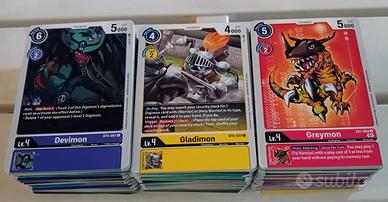 Lotto 280+ Carte Digimon TUTTE DIVERSE