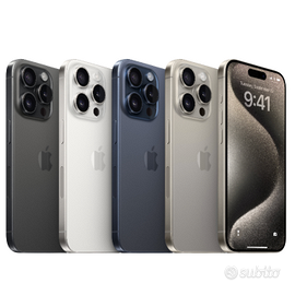 iPhone 15 Pro/Pro Max-ritiro usato 1 anno garanzia