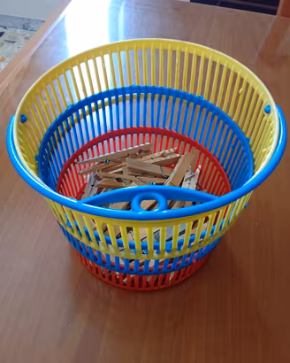Cestino porta mollette vintage casa