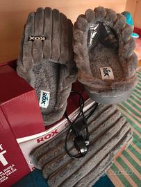 kit pantofole con borsa calda elettrica 