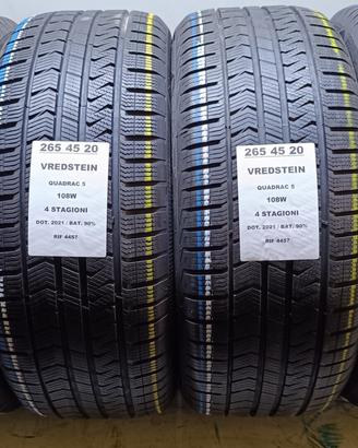 4 GOMME 265 45 20 VREDSTEIN 4 STAGIONI RIF4457