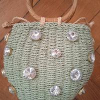 Borsa Zara verde con strassmai messa misura media