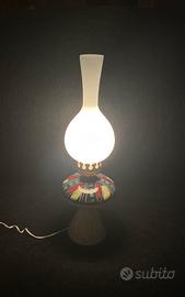 Abat-Jour anni 50 in ceramica e vetro incamiciato