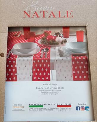 Set natalizio Gabel: 1 runner e due tovaglioli