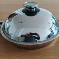 Bistecchiera inox made in italy 28cm gas induzione