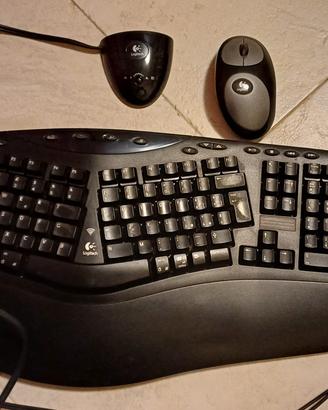  Logitech  cordless Desktop, Tastiera ergonomica