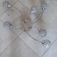 Lampada a 6 bracci cromata