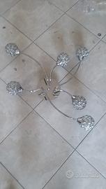 Lampada a 6 bracci cromata