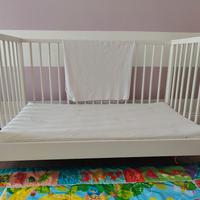 Lettino più materasso e proteggi materasso