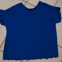 Blusa mezza manica blu elettrico Taglia L/ XL