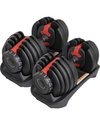 Coppia Manubri Dumbbell 24kg + Supporto