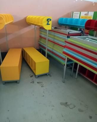 separé  panche tavoli e mobile appendini  e scarpe
