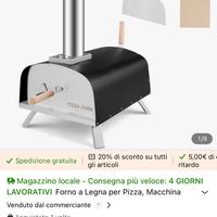 Forno pizza esterno; pellet, legna carbone,
