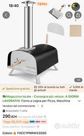 Forno pizza esterno; pellet, legna carbone,