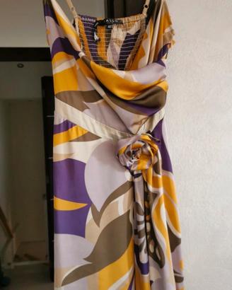 Abito Elegante Lucido con Coprispalle Abbinato 