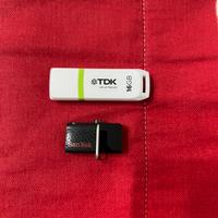 SanDisk Ultra 128 GB dual USB 3.0 ed TDK 16 GB