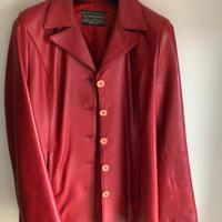 Giacca in pelle rossa