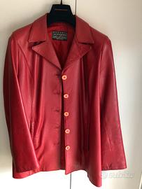 Giacca in pelle rossa