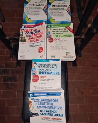 Vari Libri di quiz per concorso di infermiere 