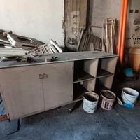 Grande mobile vintage schedario industrial