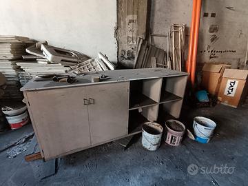 Grande mobile vintage schedario industrial