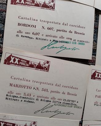 Mille Miglia '53, pezzi trasportati dai piloti.