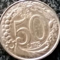 Moneta Repubblica Italiana lire 50- Anno1996 Rara