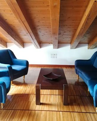 Divano + 2 poltrone ufficio/casa cuciti a mano
