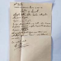 Lettere autografe 1951: onor. Tessitori e Armosino
