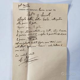 Lettere autografe 1951: onor. Tessitori e Armosino
