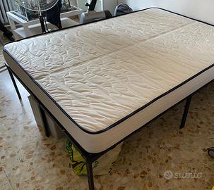 Letto struttura metallica e materasso 140x200 cm