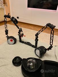 Staffa con 2 sbracci per fotografia subacquea