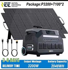 Power Station IEE P3200 2048Wh con2pannelli solari