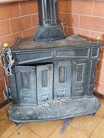 stufa in ghisa con canna fumaria