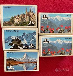 8 scatole di fiammiferi vintage svizzeri