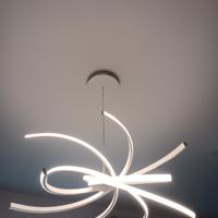 Lampadario Novecento  Elettra Bianco 98 cm.