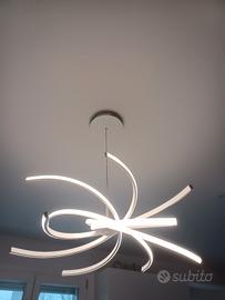 Lampadario Novecento  Elettra Bianco 98 cm.