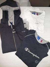 Set felpa+maglie donna Champion t. S - idea Natale