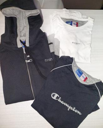 Set felpa+maglie donna Champion t. S - idea Natale