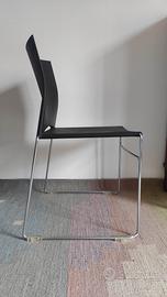 Set 4 sedie impilabili in plastica 